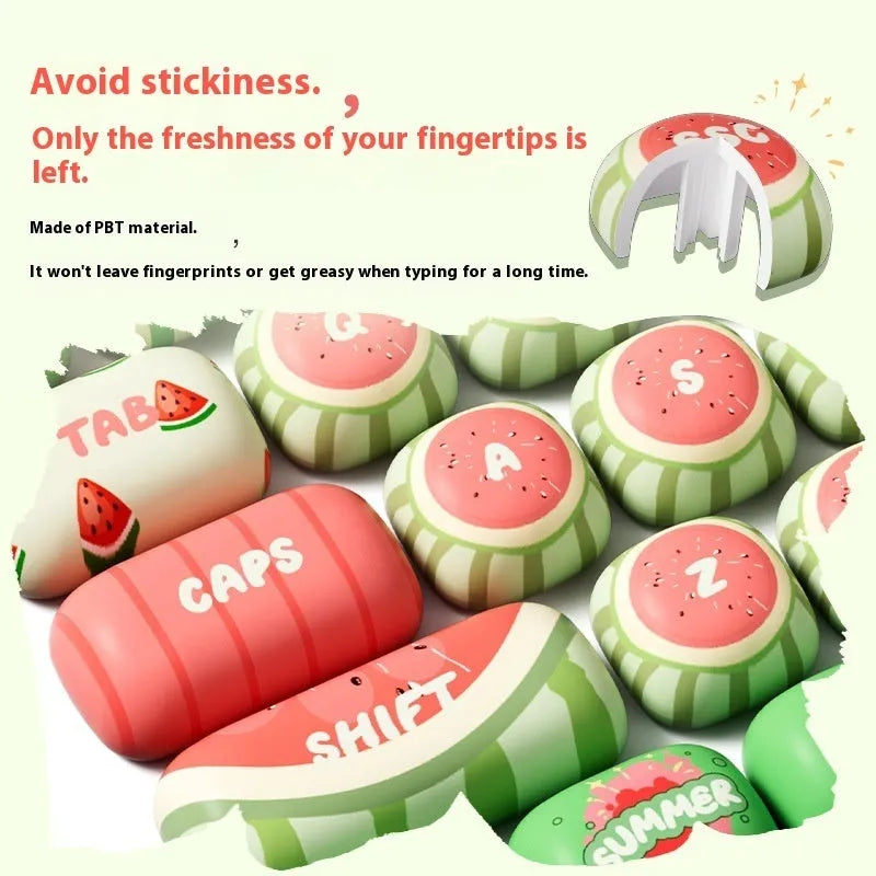 Xia Yang Watermelon theme mechanical keyboard key caps with five-sided sublimation printing