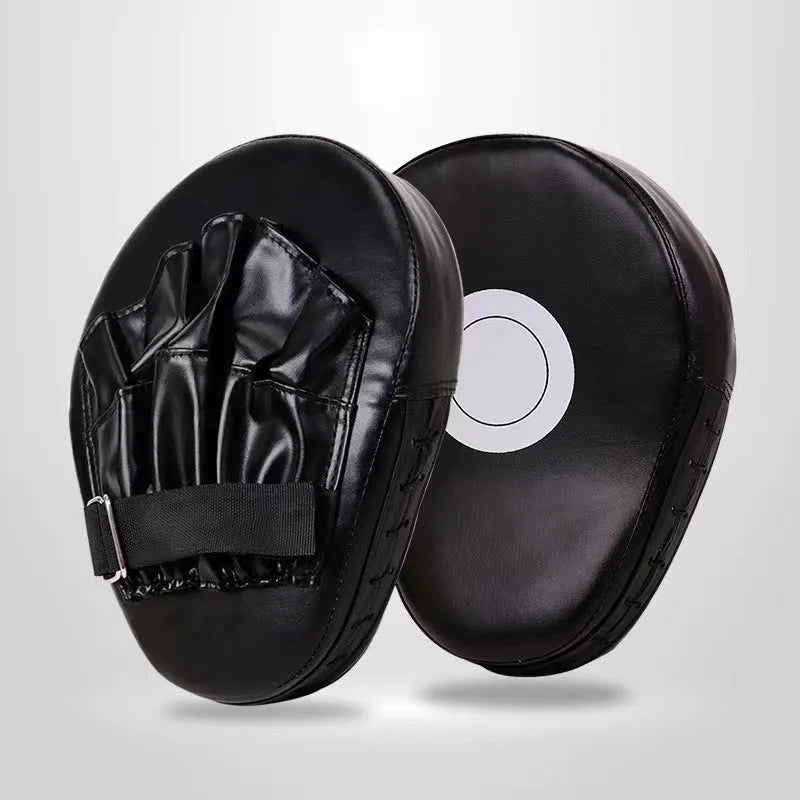 A pair of vertical PU boxing punch mitts hand targets for Muay Thai and Sanda training.