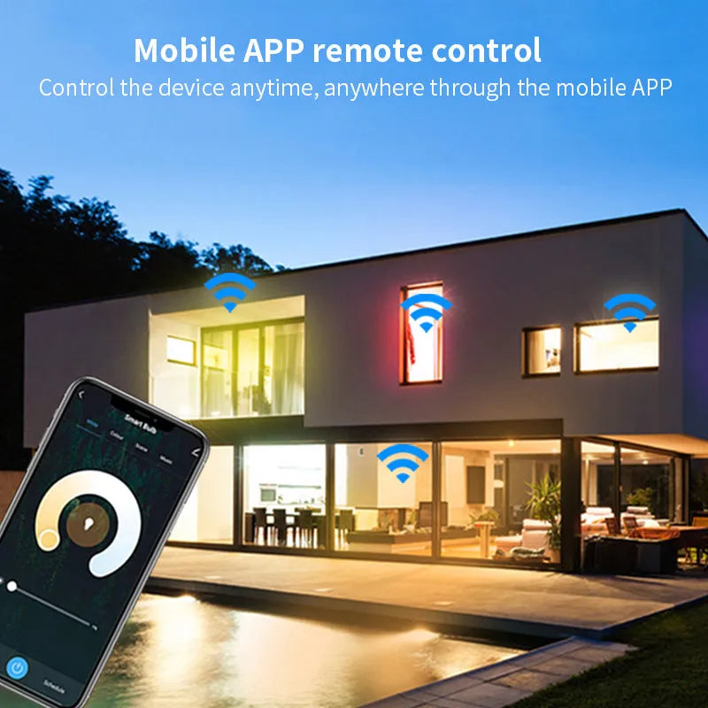 Smart RGBCCT GU10 spotlight bulb with WiFi control and colour temperature adjustment