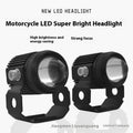 External fisheye Lock and Load spray motorcycle spotlight pair with aluminium housing