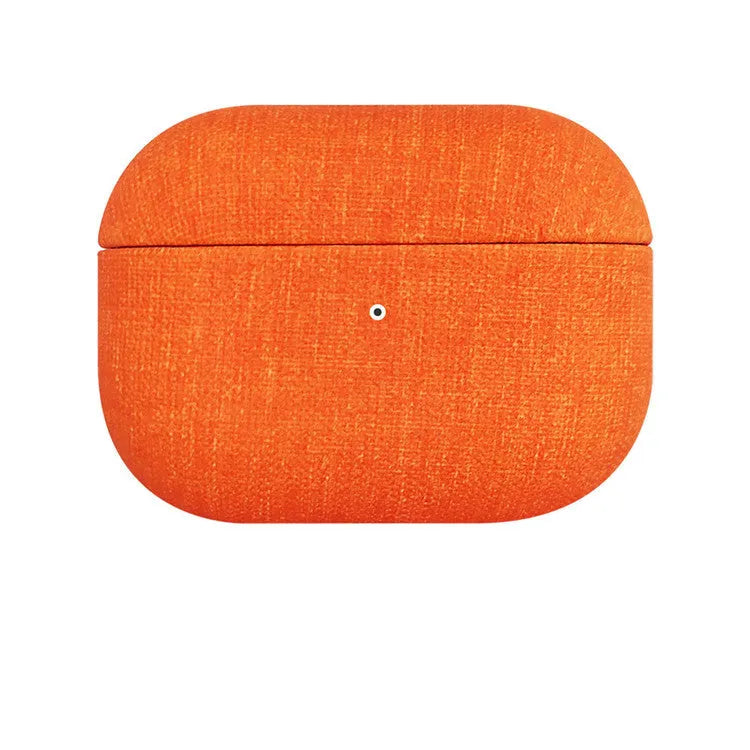 All-inclusive fabric PU cloth pattern protective cover for AirPods AirPods Pro and AirPods 3 in grey