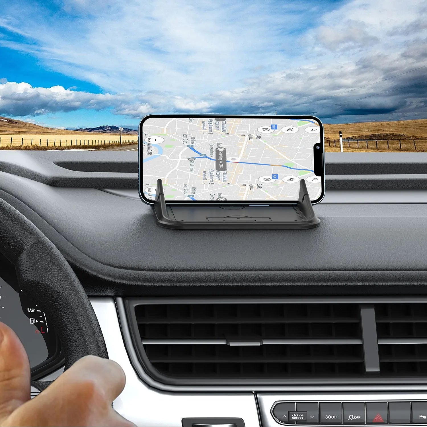 Peak-X5 silicone phone holder for car and desktop with common node design