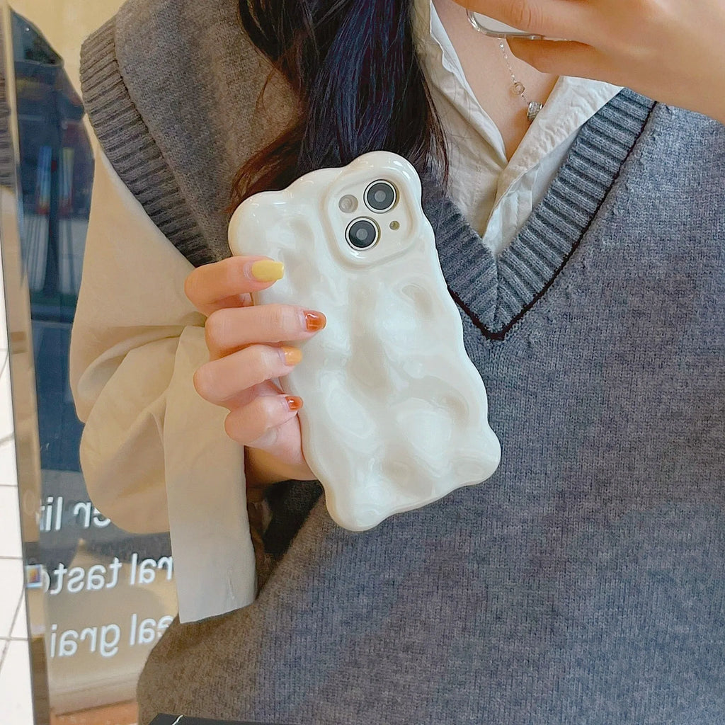 TPU phone case with irregular meteorite pattern in Taro Purple for iPhone