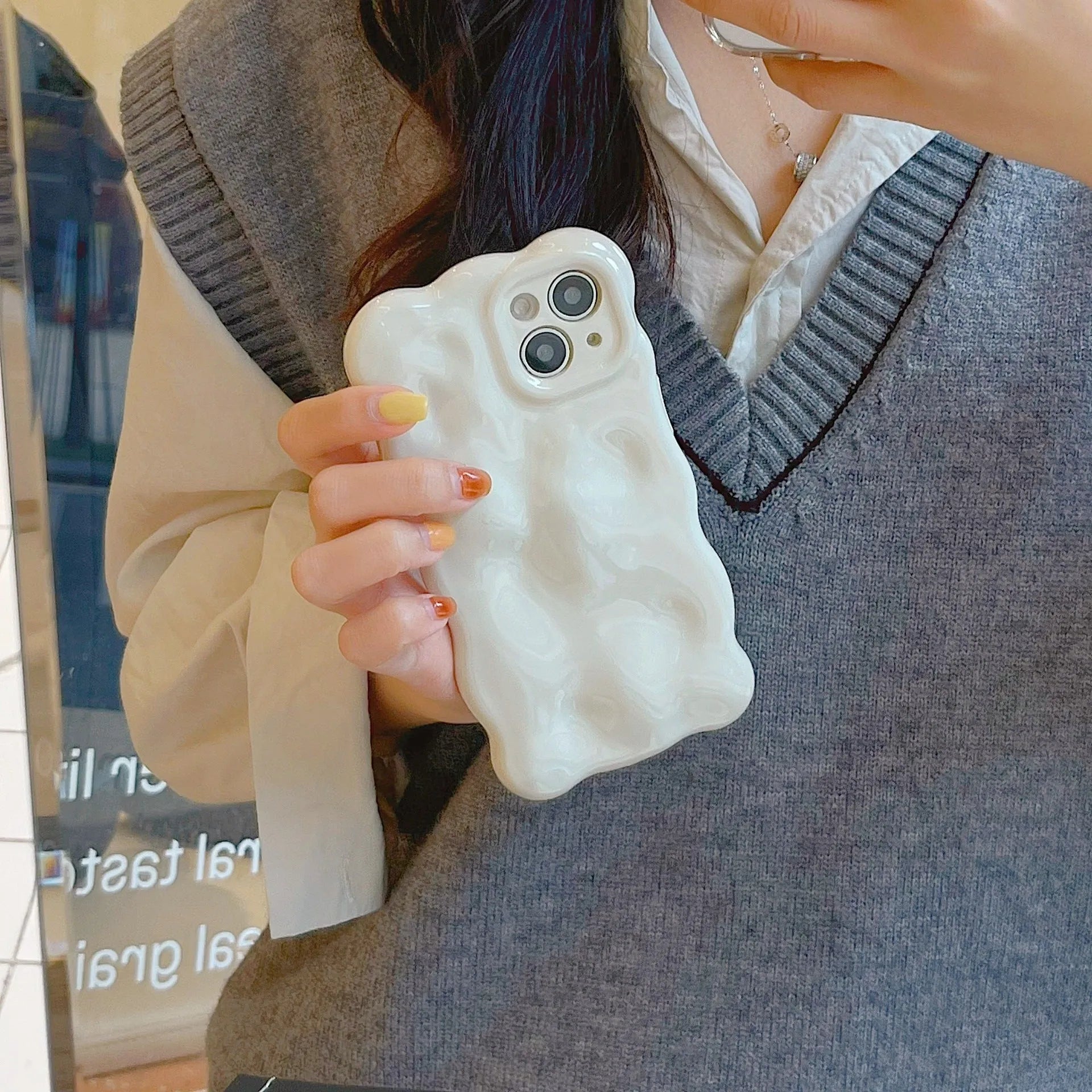 TPU phone case with irregular meteorite pattern in Taro Purple for iPhone