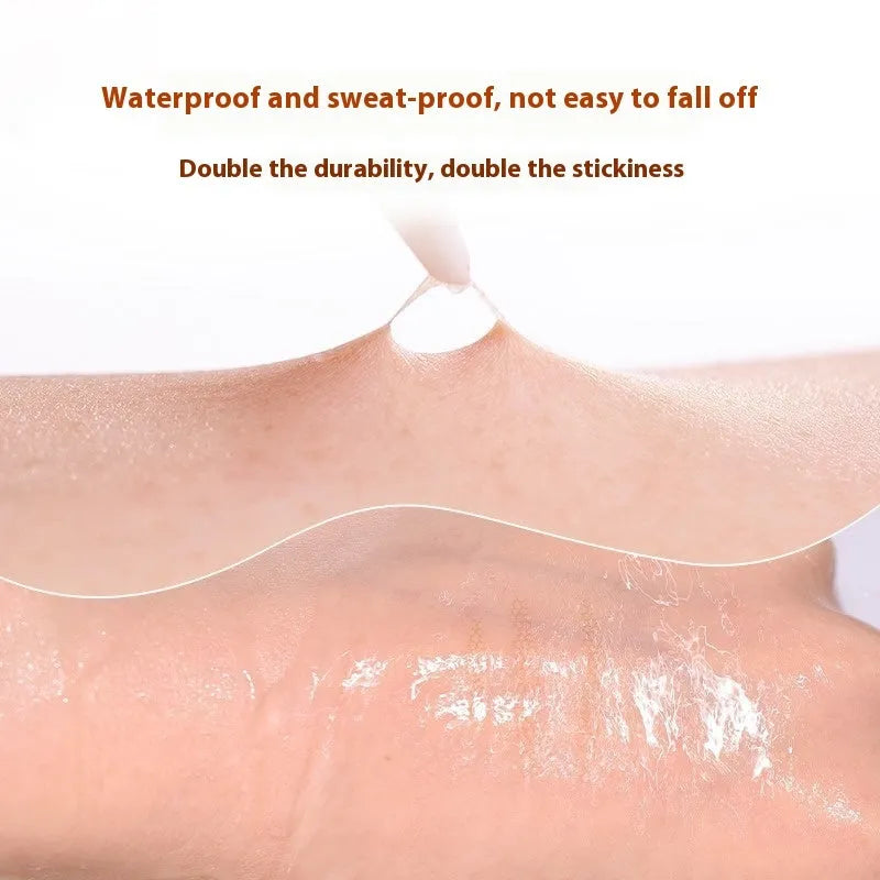 Roll of invisible lace double eyelid stickers with clear adhesive, 120 pieces in crescent and olive shapes