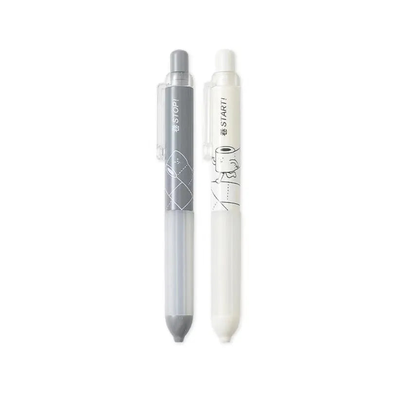 0.5mm mechanical pencil with cloud grip in black and white minimalist design