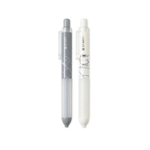 0.5mm mechanical pencil with cloud grip in black and white minimalist design