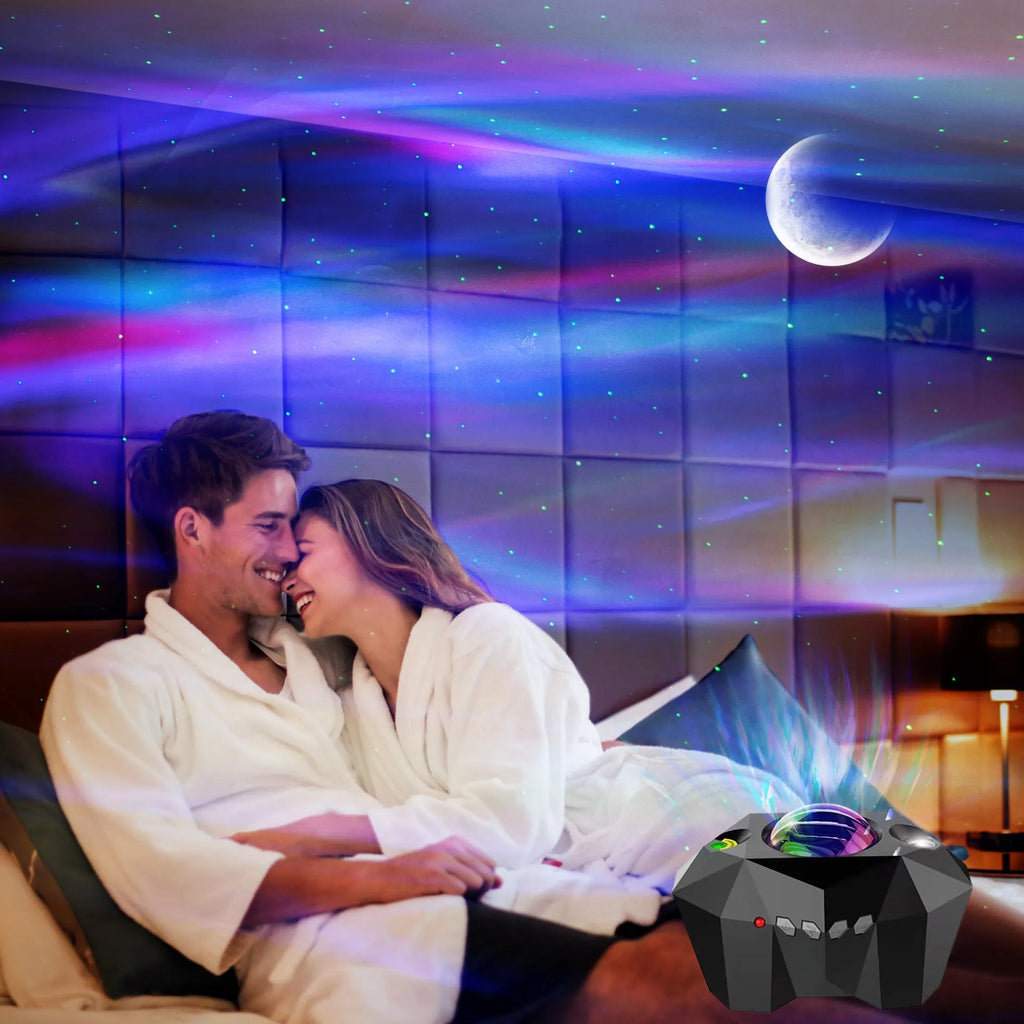 Aurora borealis ocean star light projector with remote control and 13 colour patterns