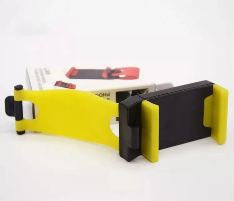 Universal car steering wheel phone holder in ABS plastic with 75x40x25mm dimensions