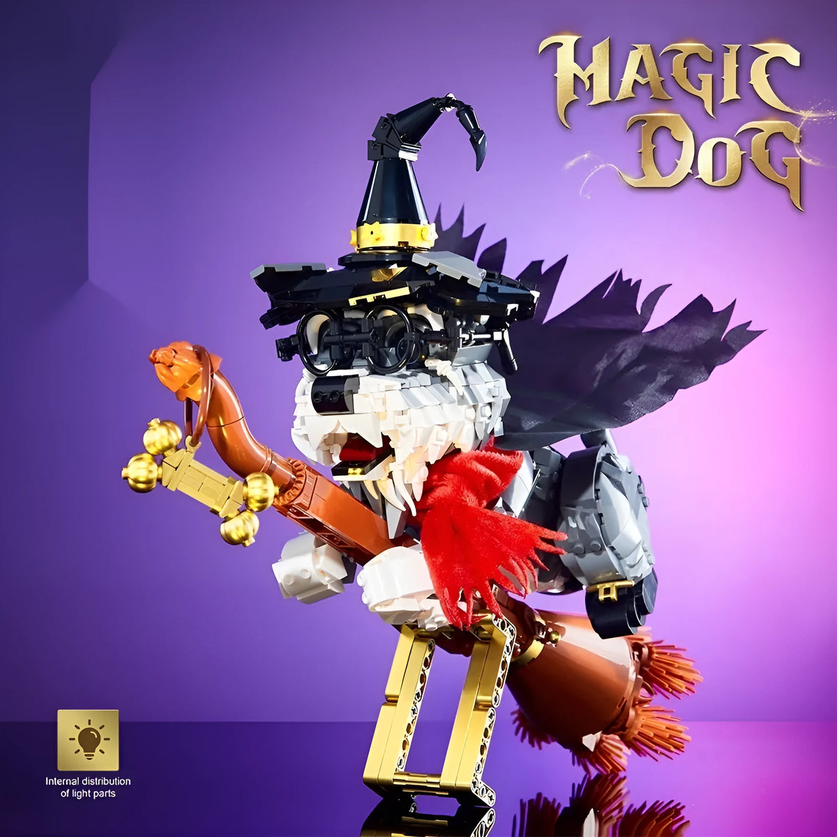 Magic Schnauzer plastic building blocks model in black, colour box packing, for ages 7 to 14