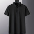 Non-ironing solid colour men's short sleeve business casual top in nylon fabric