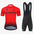 Cycling short sleeve suit in quick-dry polyester for summer riding, available in multiple colours