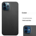 Ultra-thin frosted aramid fibre phone case for iPhone 12 series in black, red and agate styles