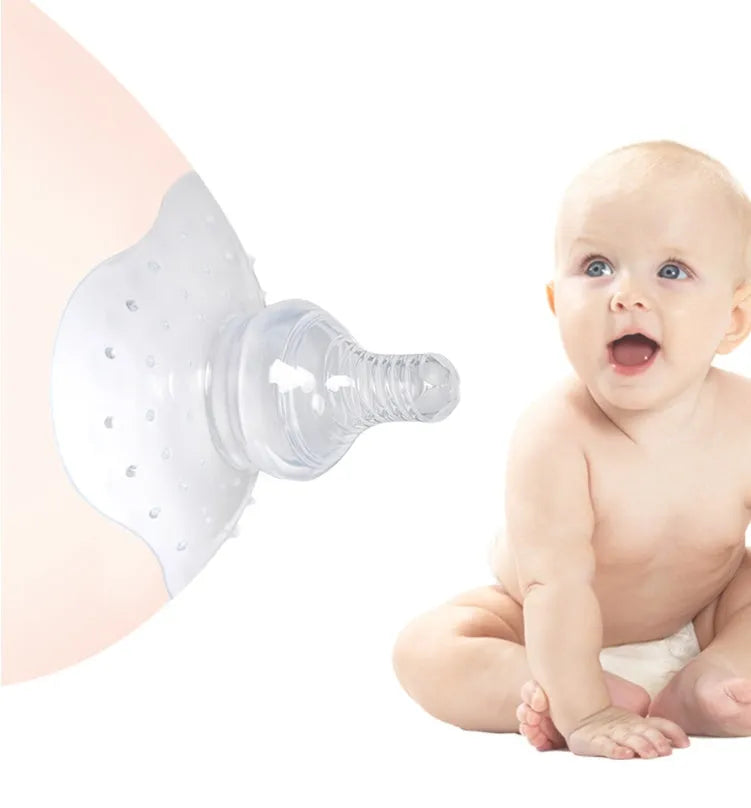 Nipple protector for breastfeeding help with flat nipples, weaning, and pain relief.