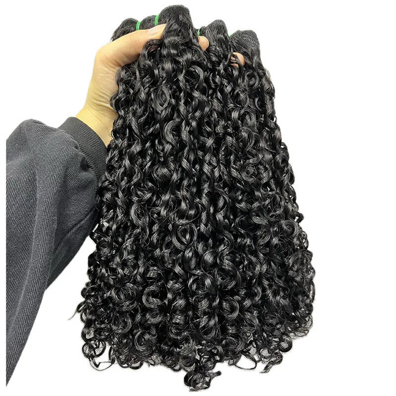 Front lace wig made of real human hair in pissy 06 colour, showing natural style.