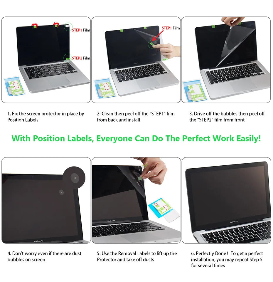 Lansheng matte screen protector for 13-inch MacBook Pro with anti-glare and scratch-resistant properties