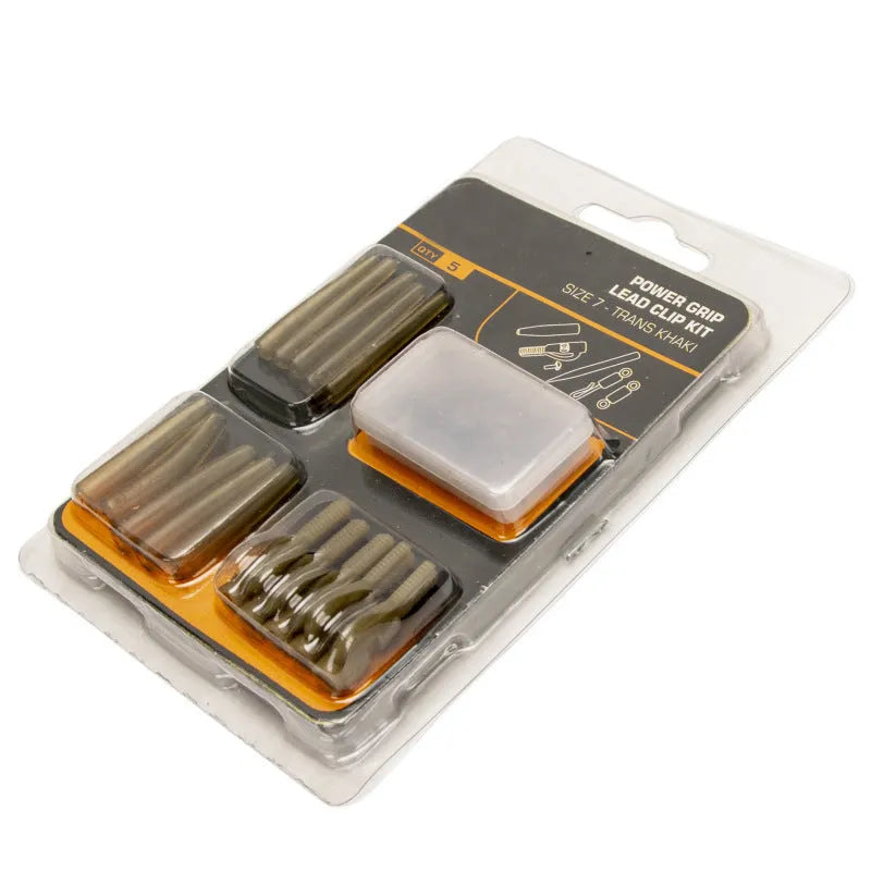 30-piece European carp fishing accessory set with tubing and connectors