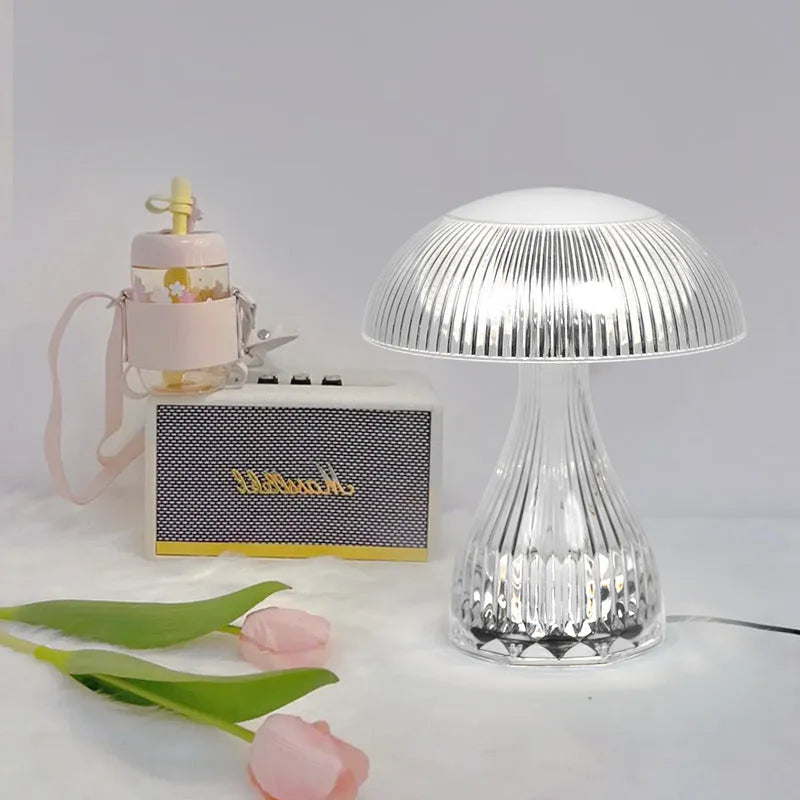 Small rectangular night lamp with USB charging port and touch controls