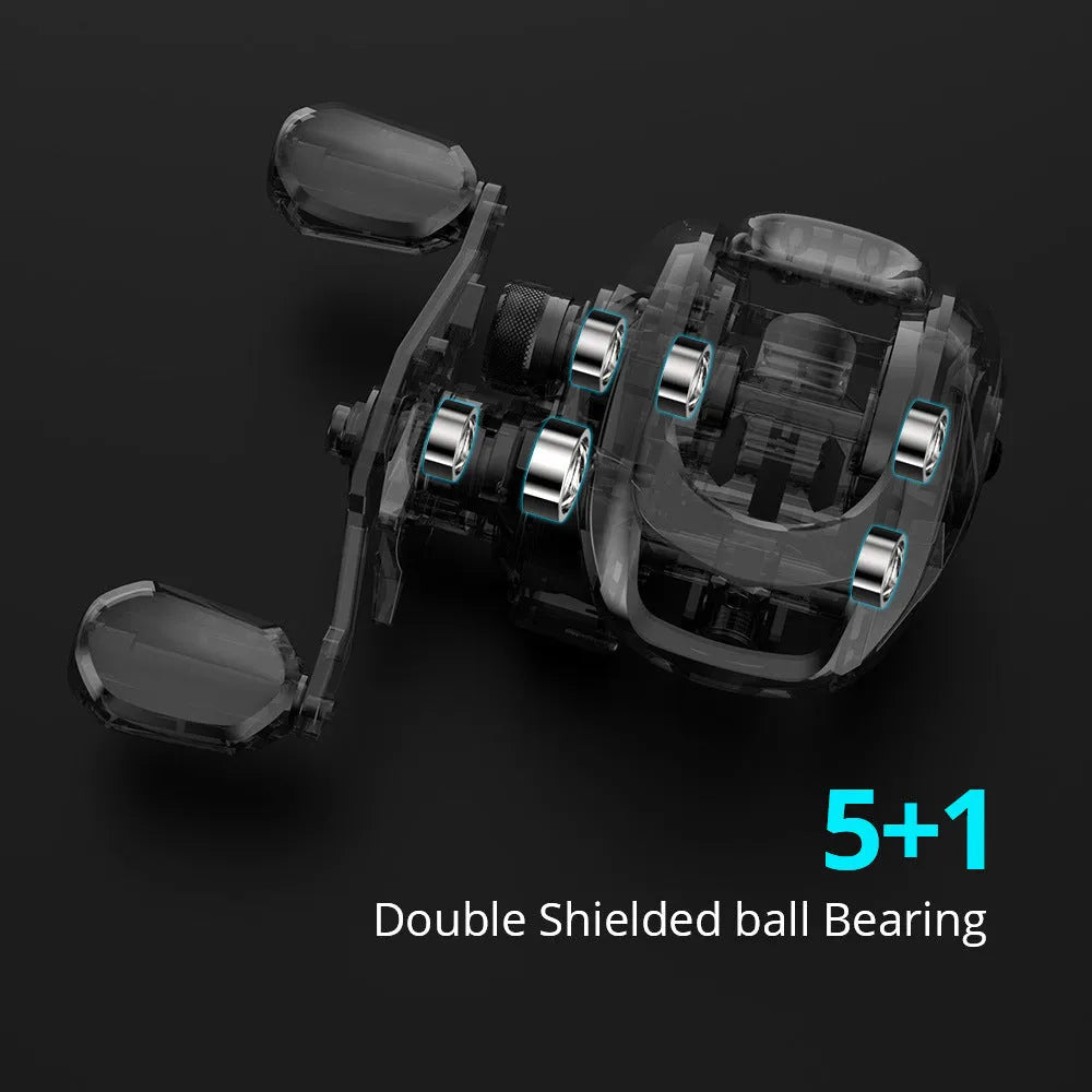 Lure fishing rod with drip wheel and rocking wheel line mechanism in fishing vessel