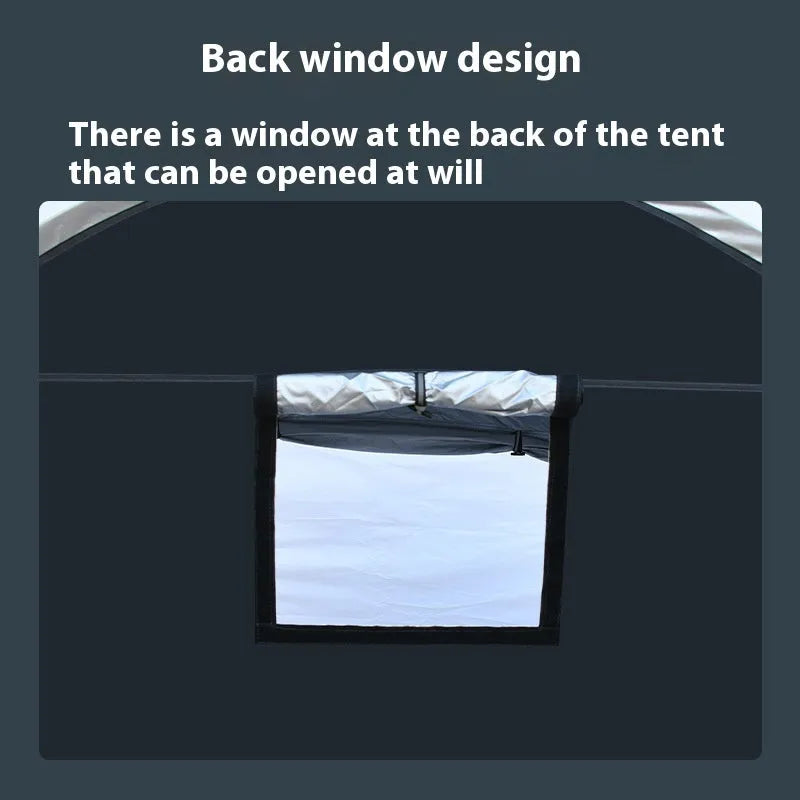 Black outdoor bicycle storage tent showing roof design for 2-3 bike weather protection