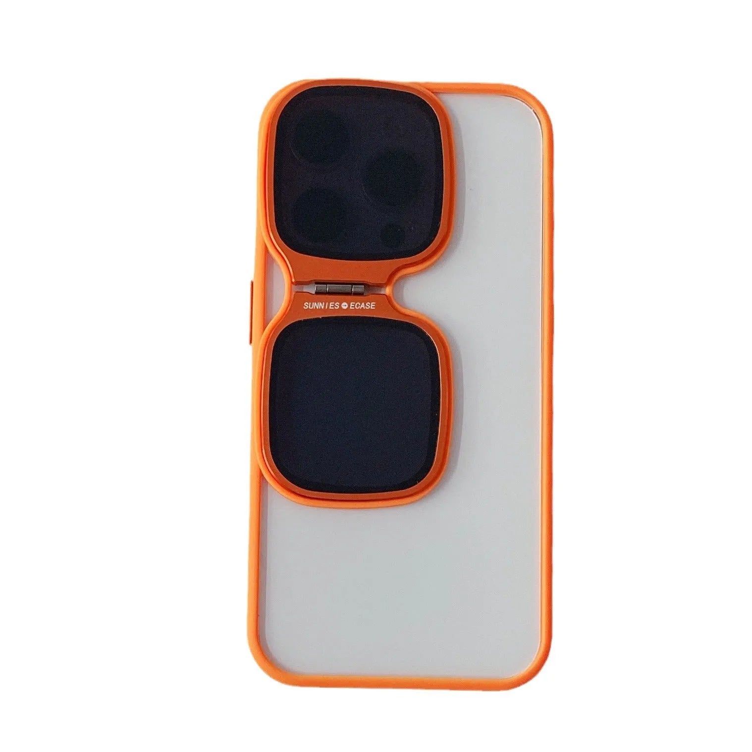Lens drop protection high-permeability acrylic sunglasses holder phone case with invisible bracket for iPhone 12-15 series