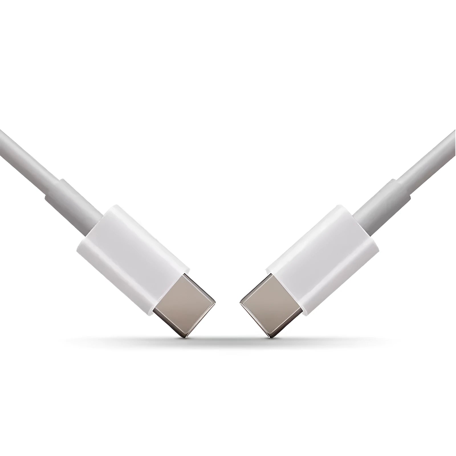 White USB to Type-C charging cable for Apple MacBook laptops, 1 metre length