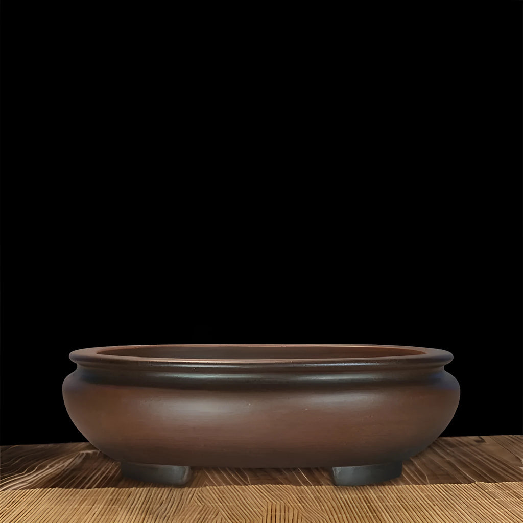 Purple clay classical handcrafted desktop flowerpot 58cm for indoor gardening