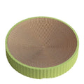 Round green cat scratching board with corrugated paper centre and two replacement packs.