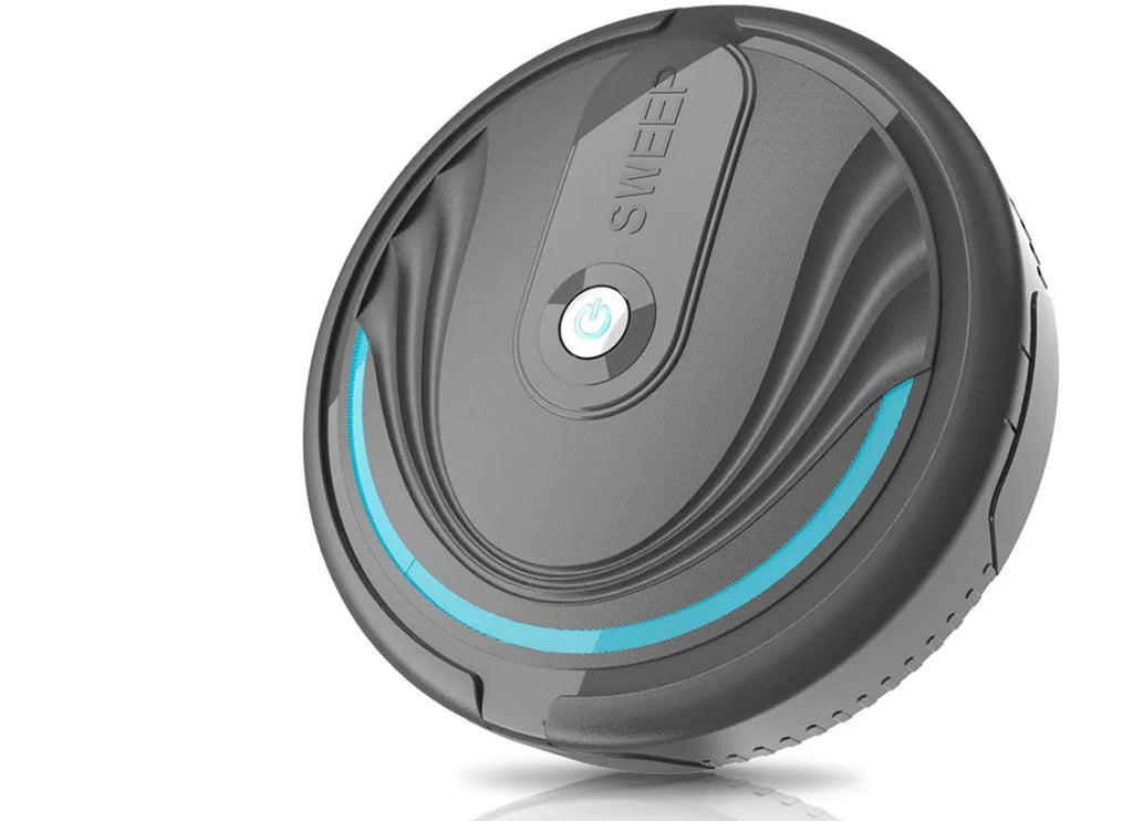 Auto sweeping vacuum robot cleaner with remote control, 23cm diameter, 6.5cm height, environmental plastic body