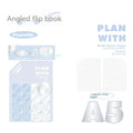 Oblique angle book series artsy ins style salt series notebook in A5 and B5 sizes with white or plaid blue covers