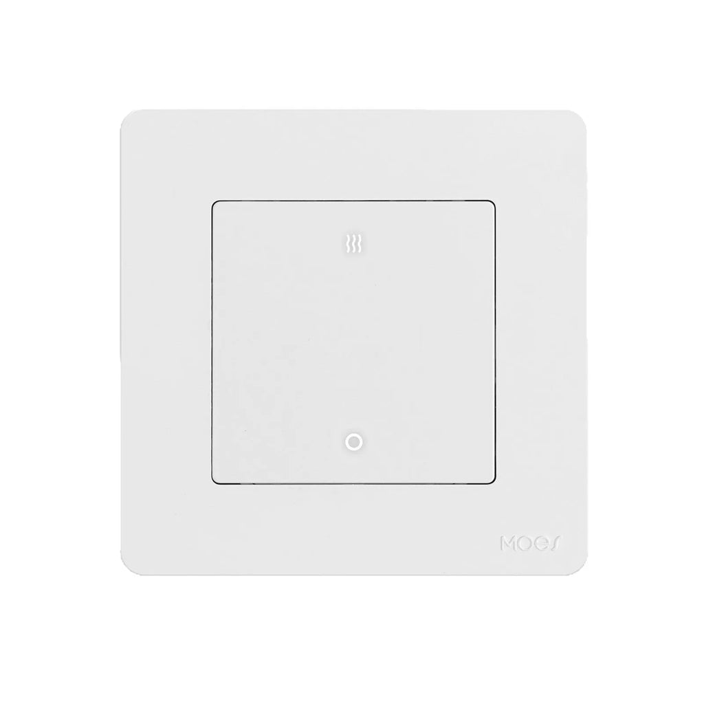 Graffiti Zigbee 3.0 smart switch in white with timing and power monitoring for water heater and air conditioner