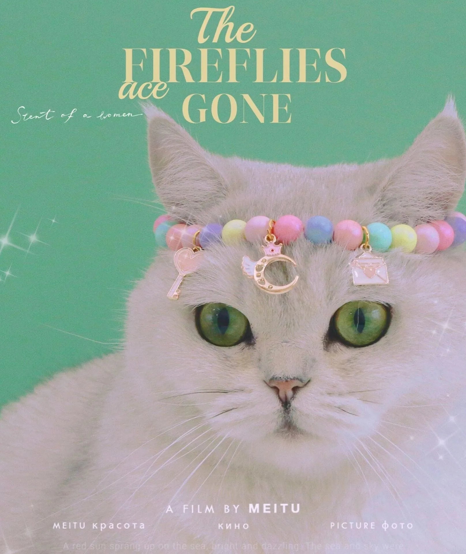 Resin pet headdress and necklace set in macaron colours on a cat or dog, showing moon and crown designs.