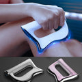 Rectangle natural resin muscle scraping massager board on a plain background.