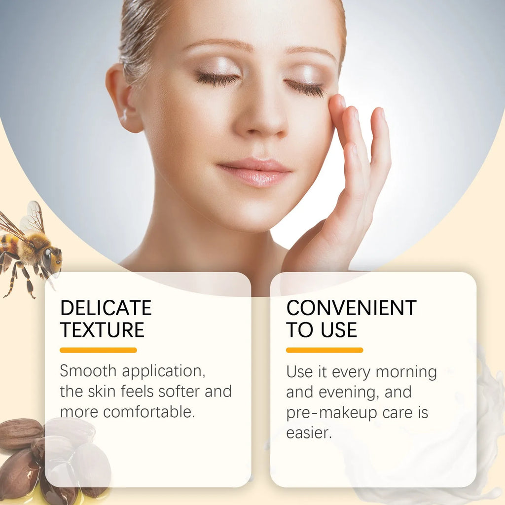 30g tube of facial and neck moisturising cream with bee venom and milk extract.