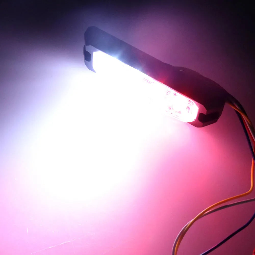 12W LED strobe warning light with 5-wire sync for truck side mounting, blue and red colour options