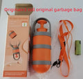 Portable plastic dog toilet holder with garbage bag roll for pet waste disposal