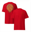 Men's short-sleeved polyester t-shirt with ball pattern design in multiple colour options