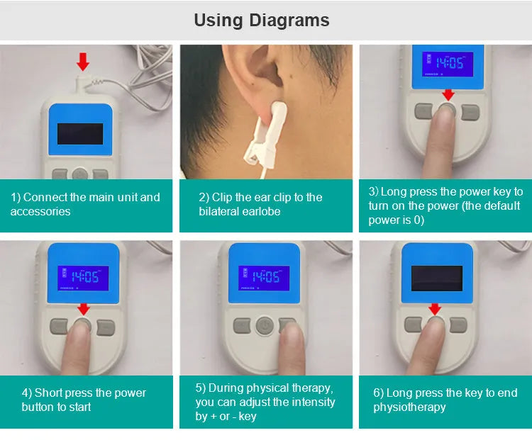 HSM04 white low frequency pulse therapy instrument for sleep improvement with USB connector