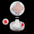 Colourful solar wheel hub lamp on vehicle tyre valve, 4cm diameter, with PC case and multiple flash modes