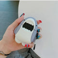 Silicone shark fin covers for AirPods 1 and 2 with personalised female accessory patterns