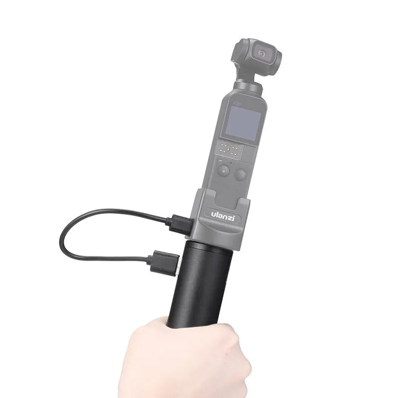 Black aluminium alloy power bank handle showing its size and integrated carry handle.