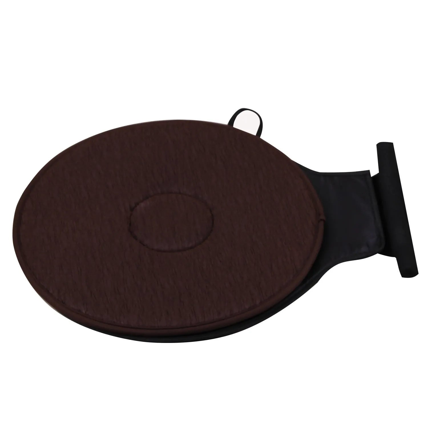 360 degree rotation cushion mat for chair with non-slip base in black, 40x40x3cm