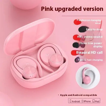R200tws sports Bluetooth headset ear-mounted wireless earbuds with digital display black plastic construction