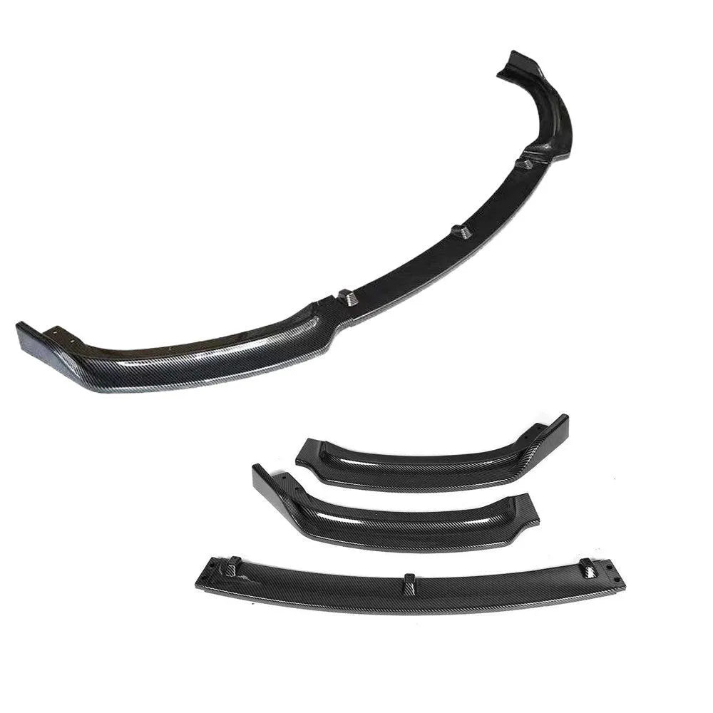 Black polypropylene front bumper lip spoiler for BMW F30 F35 3 Series measuring 96cm long