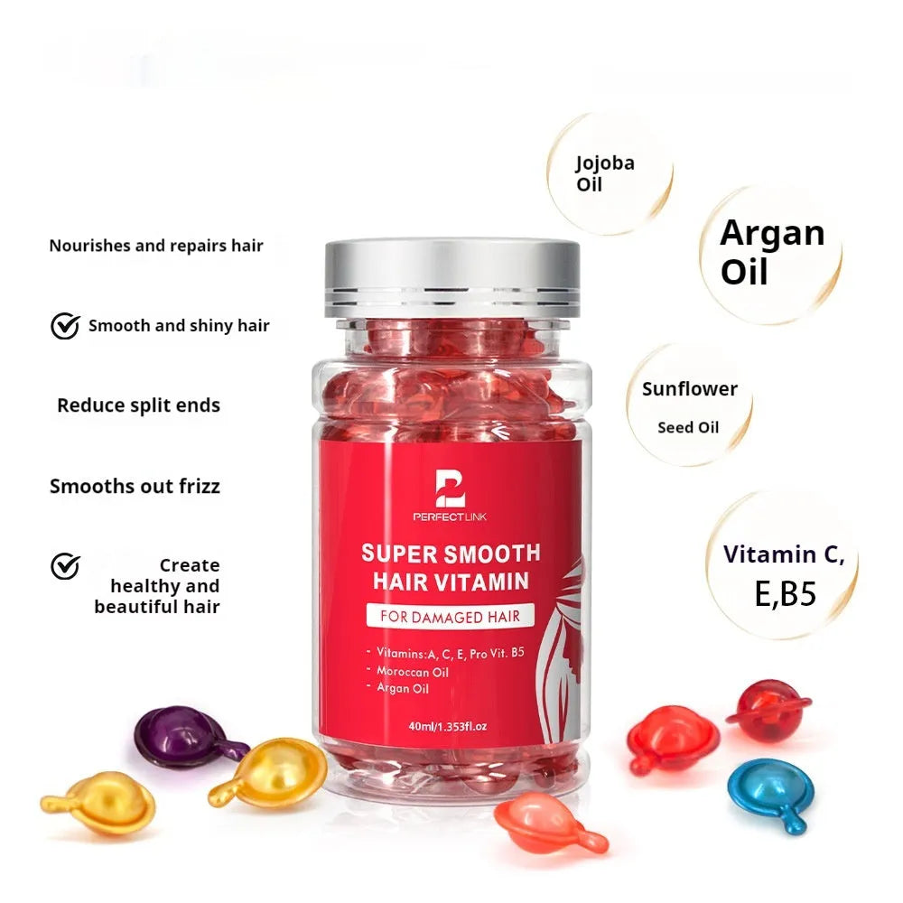 40ml hair care essential oil bottle in six colour variants for frizzy hair treatment