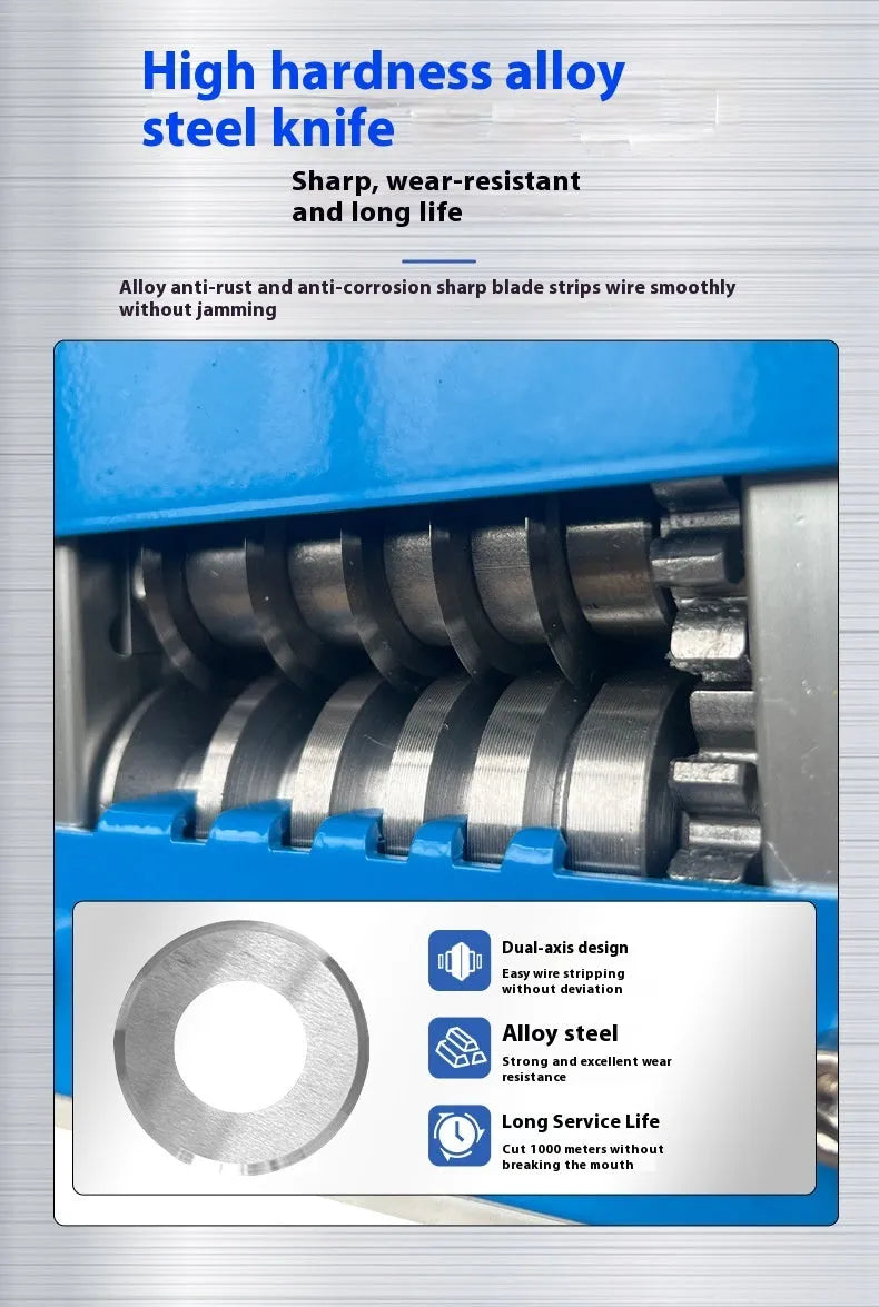 SD-017 manual wire stripping machine with automatic blade mechanism for 0.5-17mm cables.