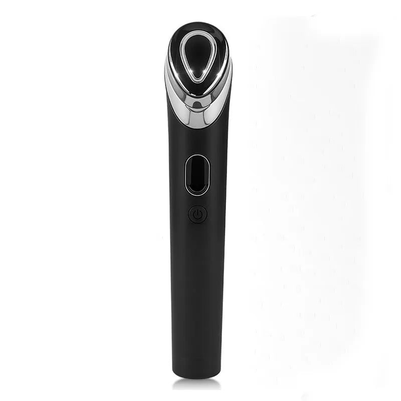 Black 7 colour light vibration face eye massager with red and blue light therapy.