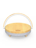 Multi-function wireless charging night light with Bluetooth speaker in marbling colour, ABS+PP build, 191x203x55mm