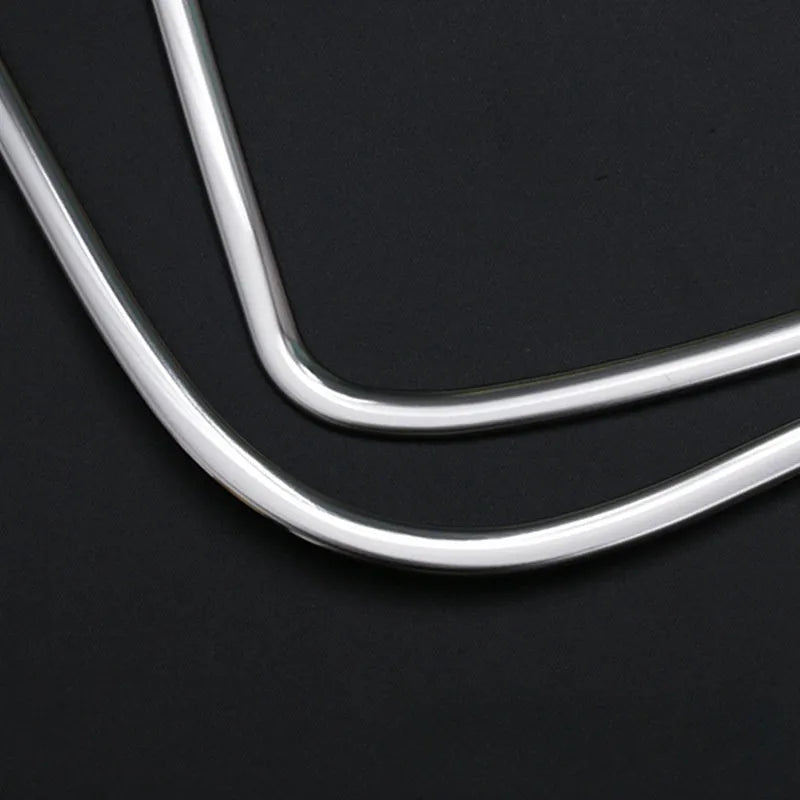 Silver stainless steel interior door audio frame trim for ROOX40 vehicles