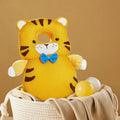 Children fall protection pillow in crystal velvet and 3D breathable fabric with animal design, 33x19x6cm